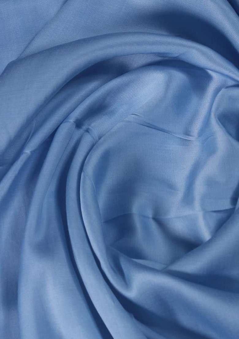 Blue Solid Cotton Fusion Set - Indya
