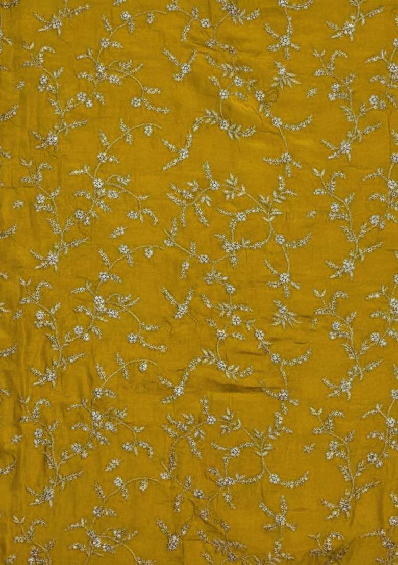 Yellow Embroidered Crepe Sharara Set - Indya