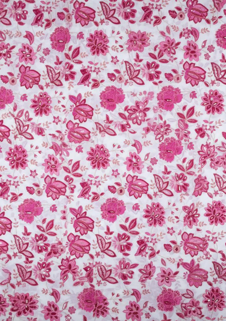 Soft Pink Crepe Printed Sharara Set - Indya