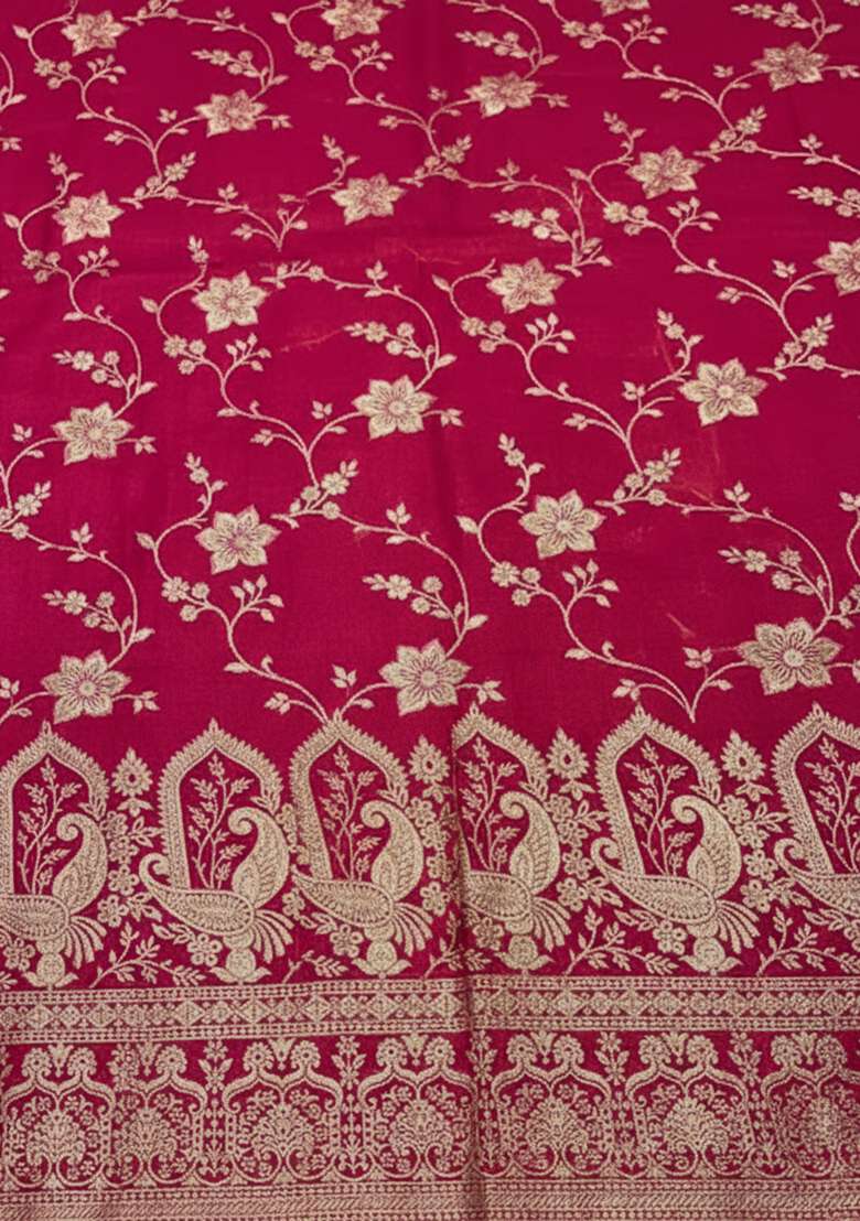 Rani Pink Zari Tissue Sharara Set - Indya