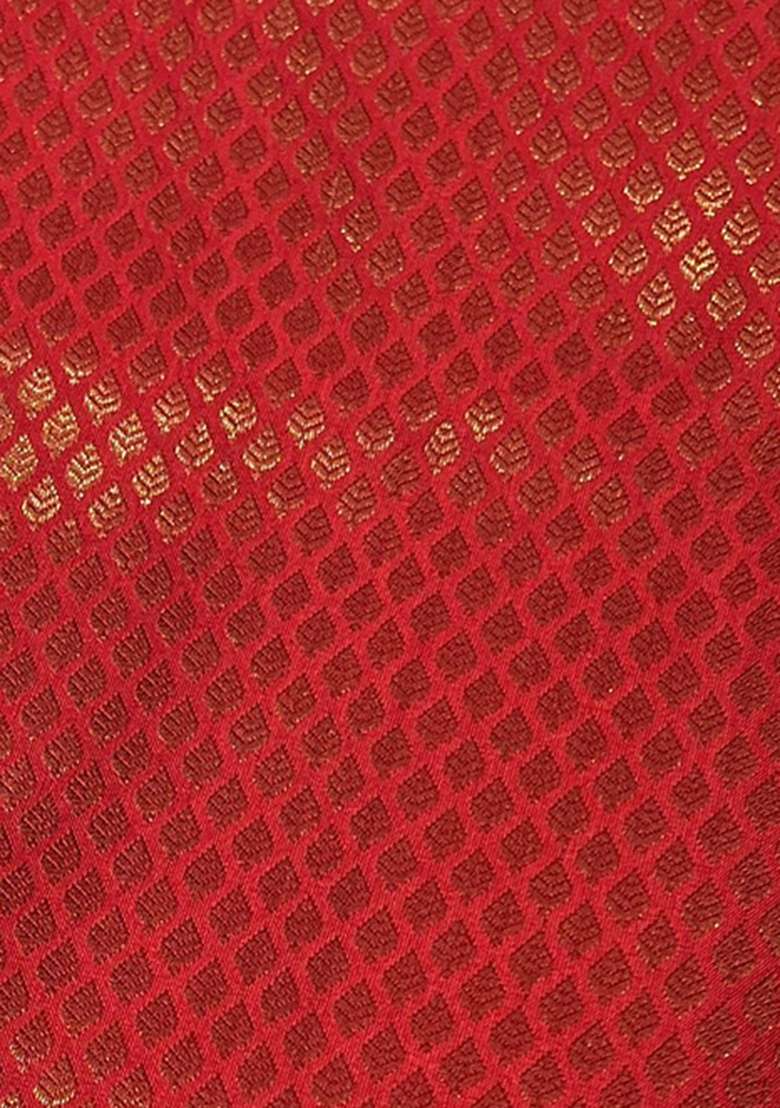Red Brocade Sharara Set - Indya
