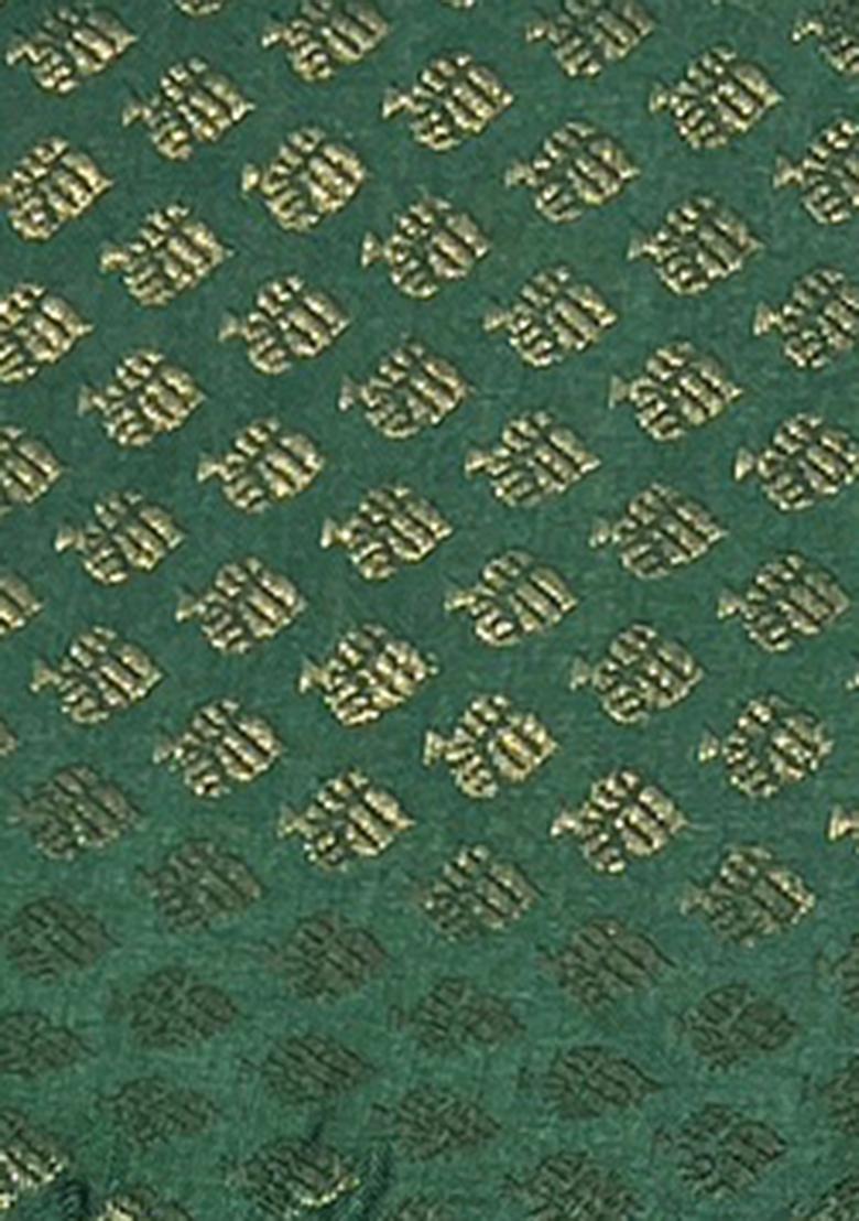 Bottle Green Brocade Sharara Set - Indya