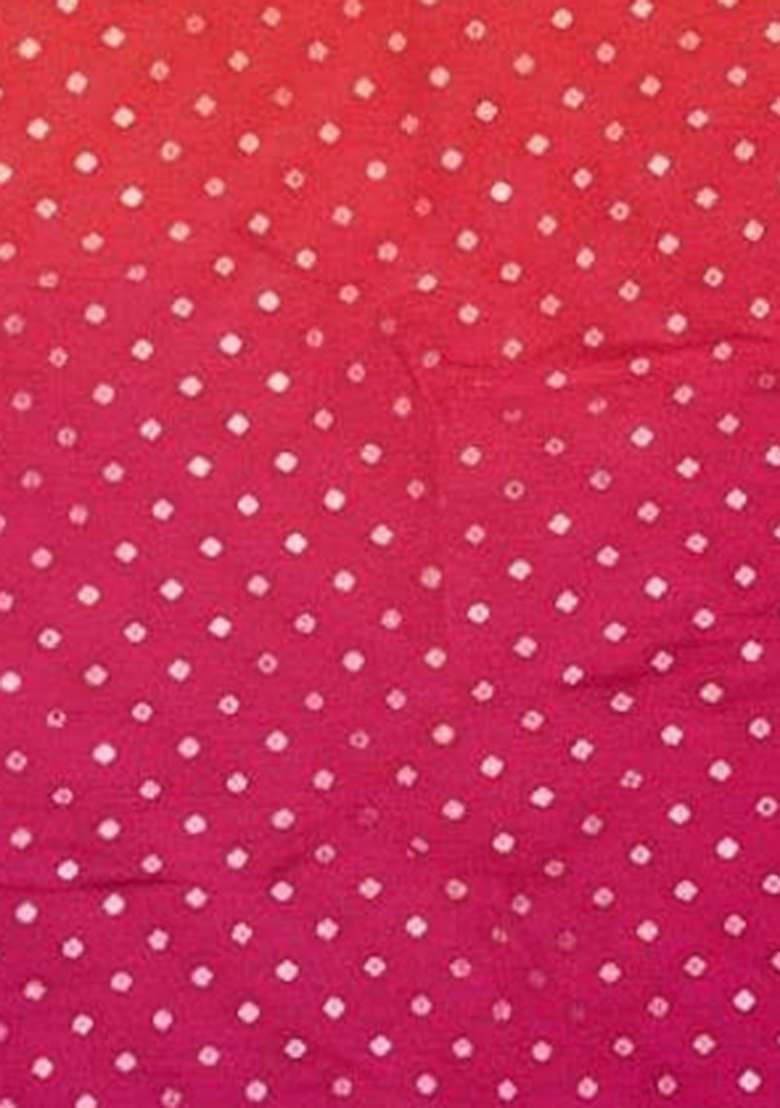 Rani Pink Jacquard Silk Anarkali With Dupatta - Indya