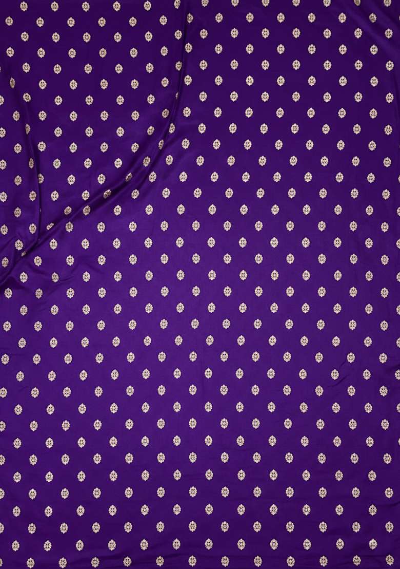 Purple Silk Anarkali With Dupatta - Indya