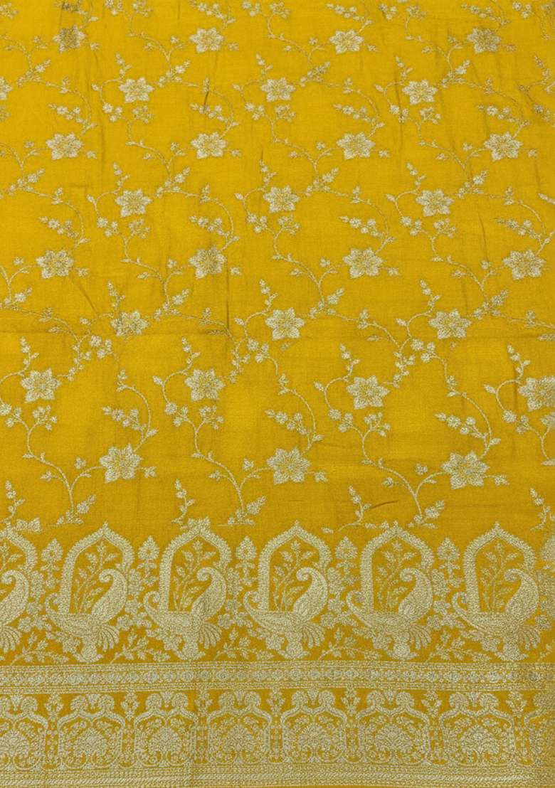 Yellow Tissue Sharara Set - Indya