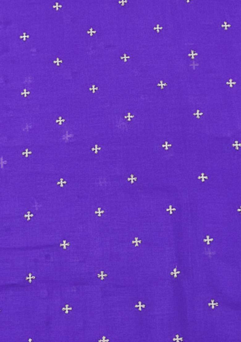 Royal Purple Embroidered Organza Sharara Set - Indya