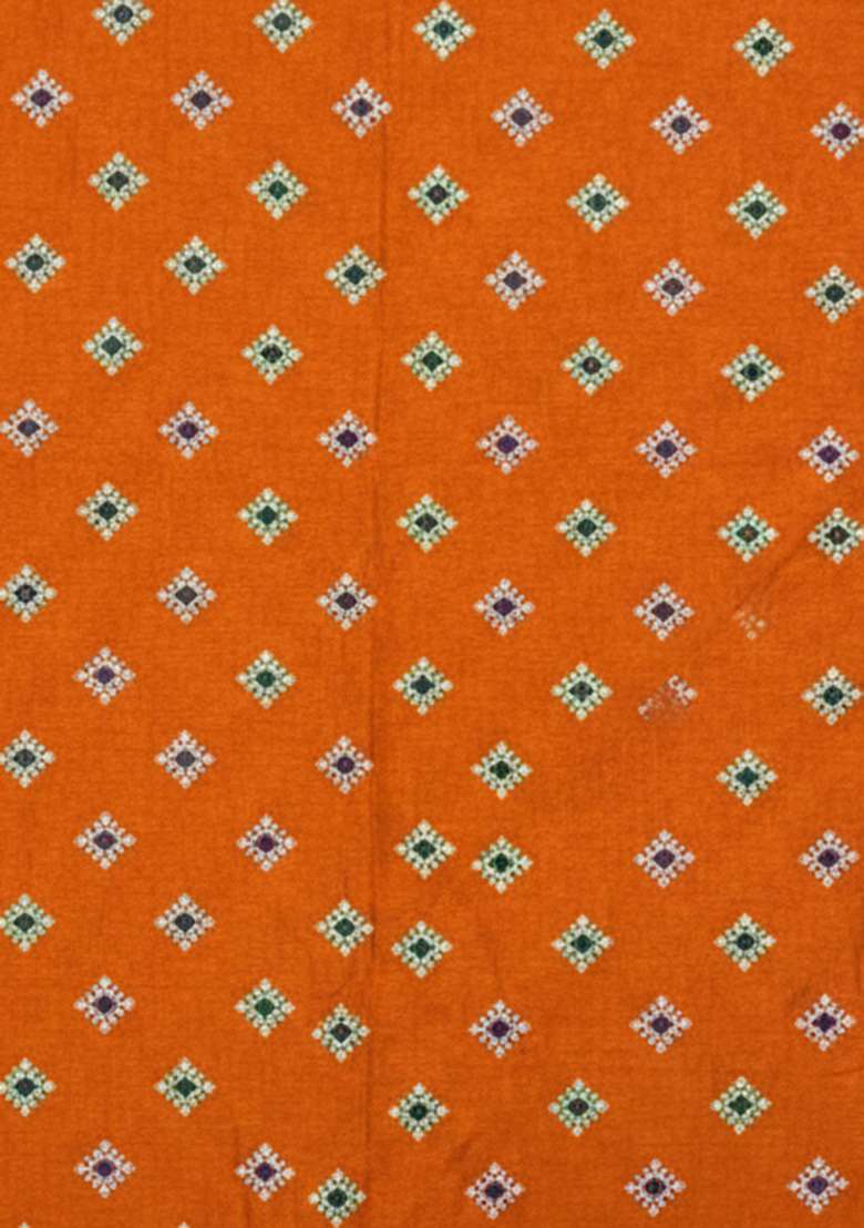 Orange Bandhani Chinon Co Ord Set - Indya