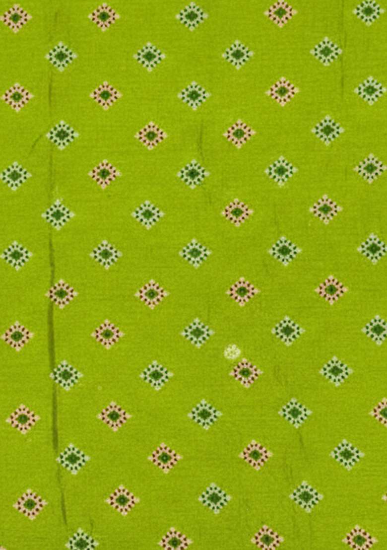 Lime Green Bandhani Chinon Co Ord Set - Indya