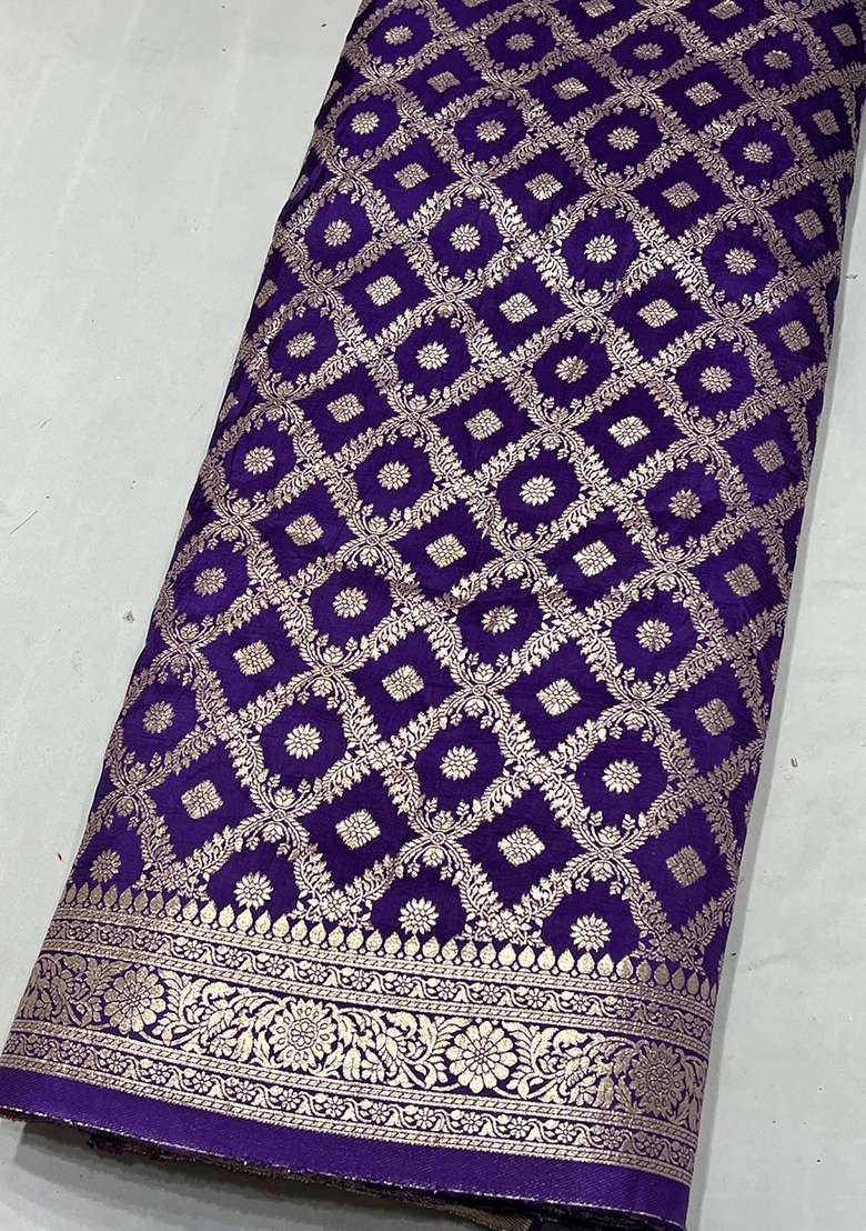 Purple Silk Sharara Set - Indya