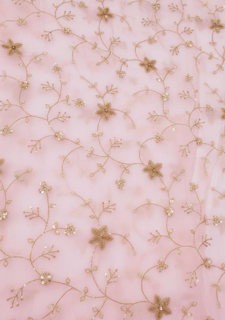 Pink Sequin Crepe Sharara Set - Indya