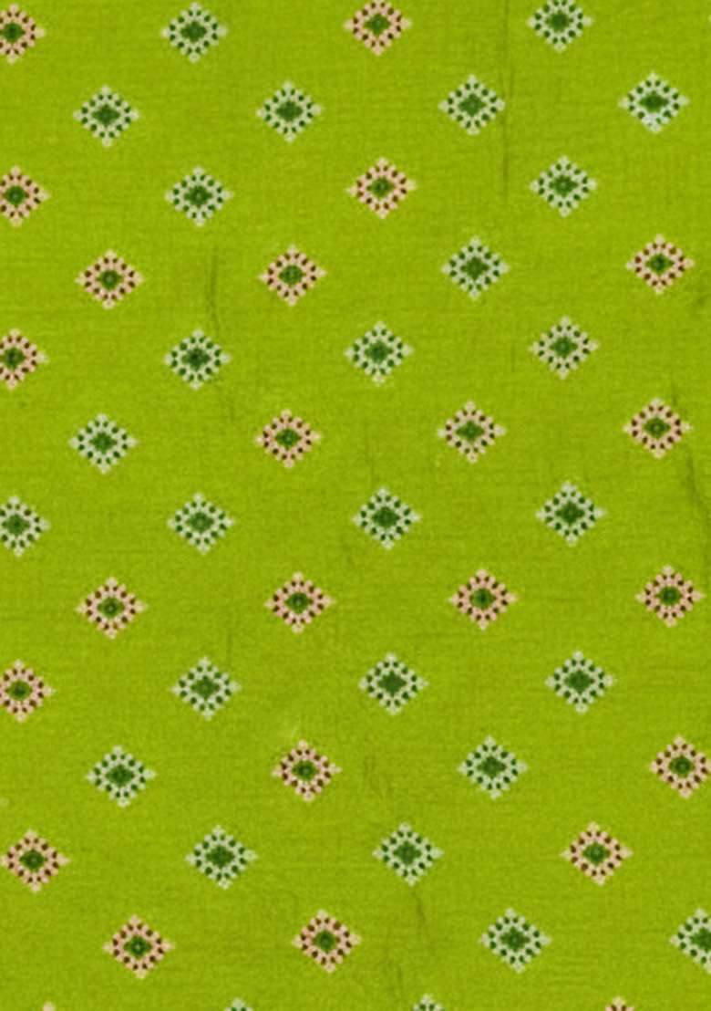 Pistachio Green Embroidered Chinon Sharara Set - Indya