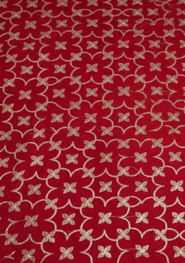 Red Printed Silk Straight Kurta Set - Indya