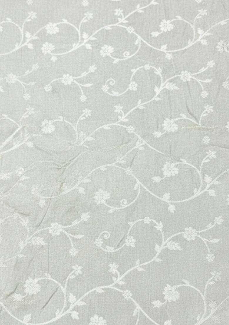 Ivory Chikankari Tissue Straight Kurta Set - Indya
