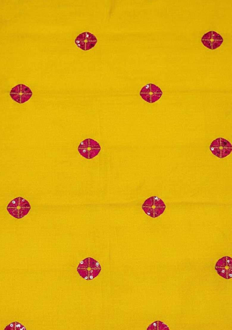Yellow Embroidered Satin Straight Kurta Set - Indya