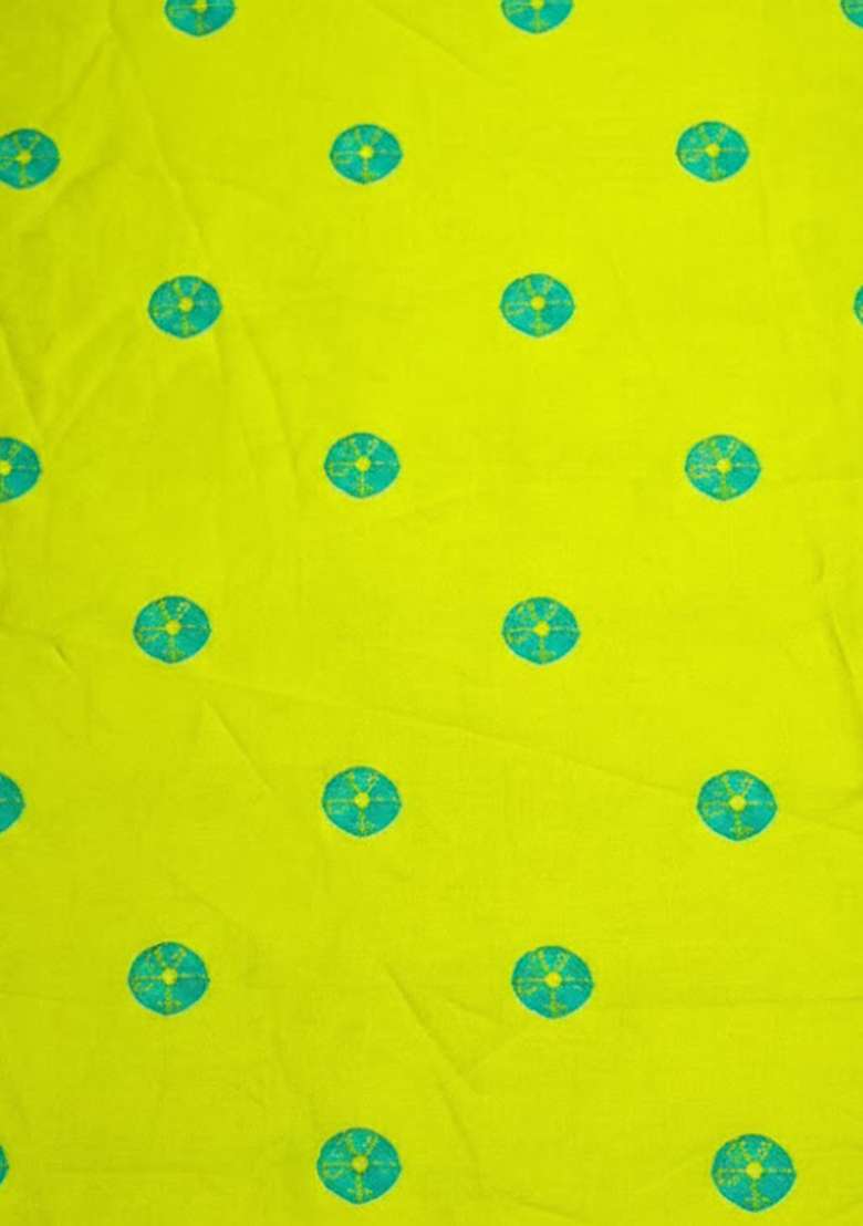 Lime Green Embroidered Satin Straight Kurta Set - Indya