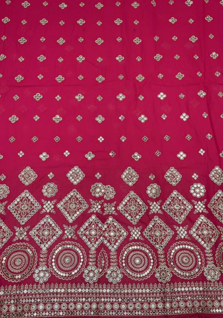 Rani Pink Embroidered Georgette Punjabi Suit - Indya