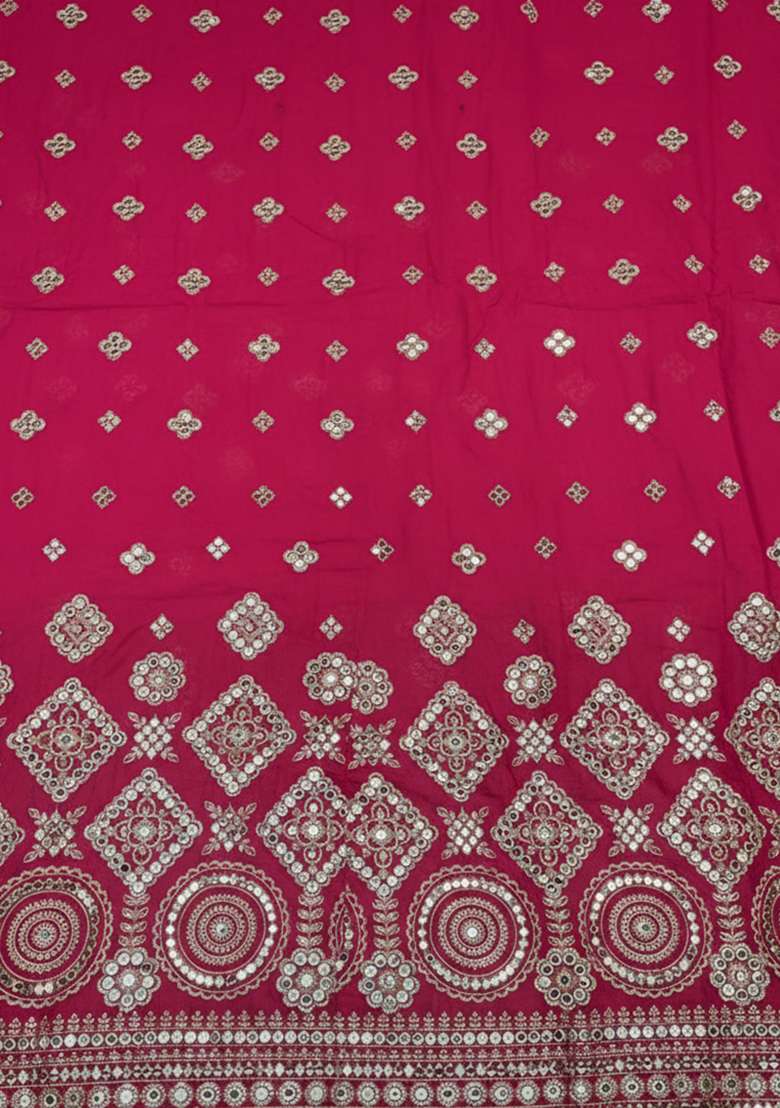 Rani Pink Embroidered Georgette Sharara Set - Indya