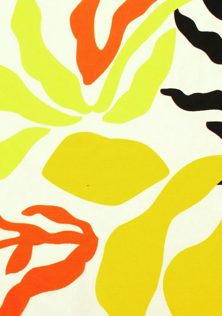 Multicolor Floral Print Silk Kurta Set - Indya