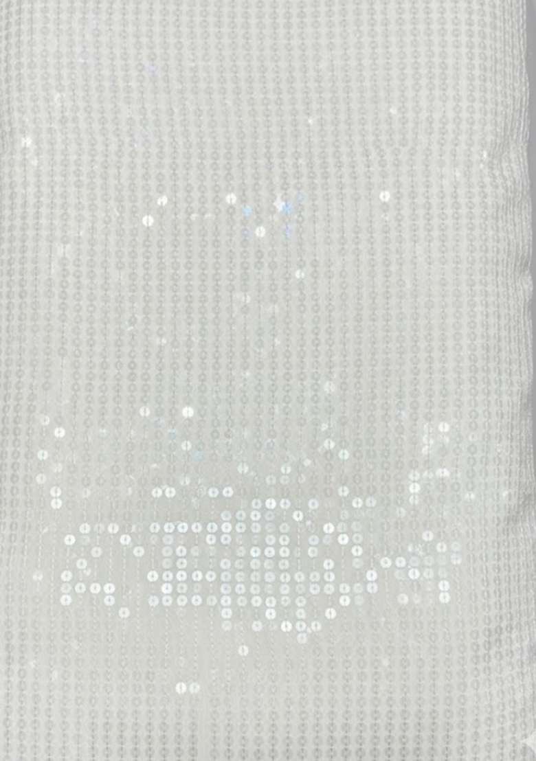 White Sequin Work Silk Blended Pakistani Suit Set - Indya