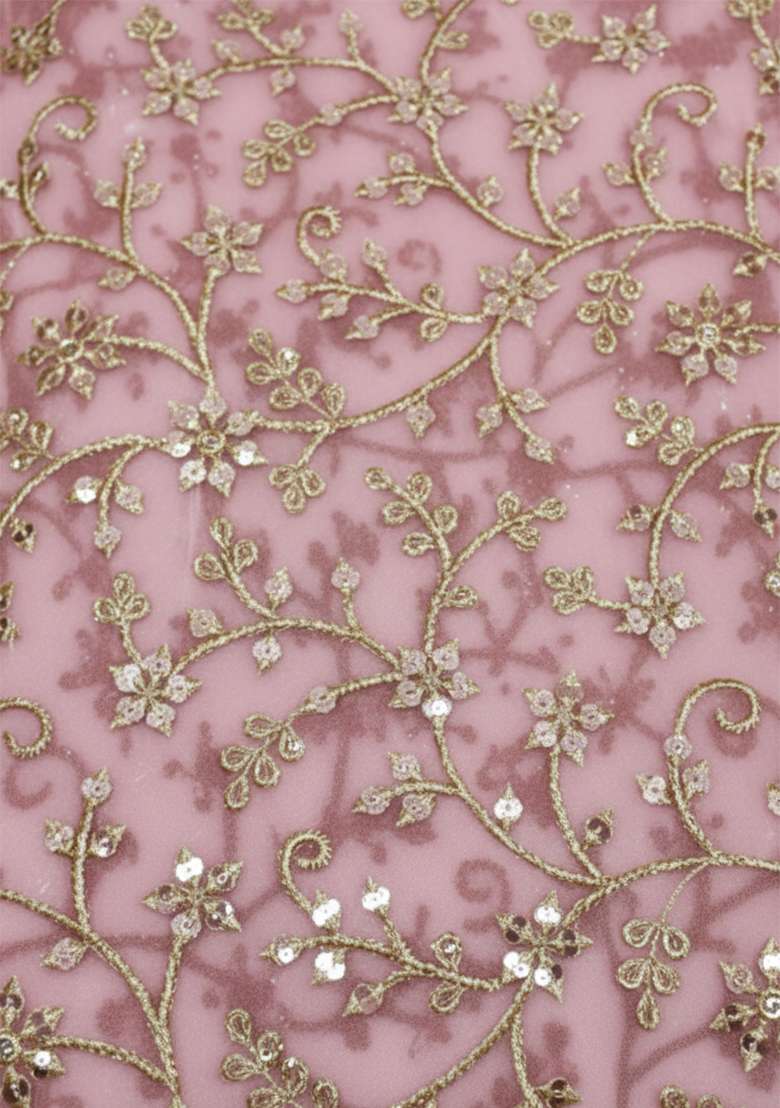 Powder Pink Sequin Net Sharara Set - Indya