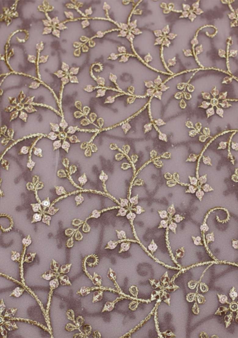 Mauve Sequin Net Sharara Set - Indya