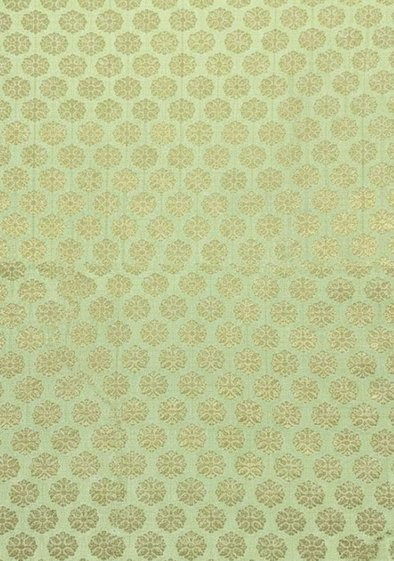 Sage Green Jacquard Jacquard A Line Kurta Set - Indya