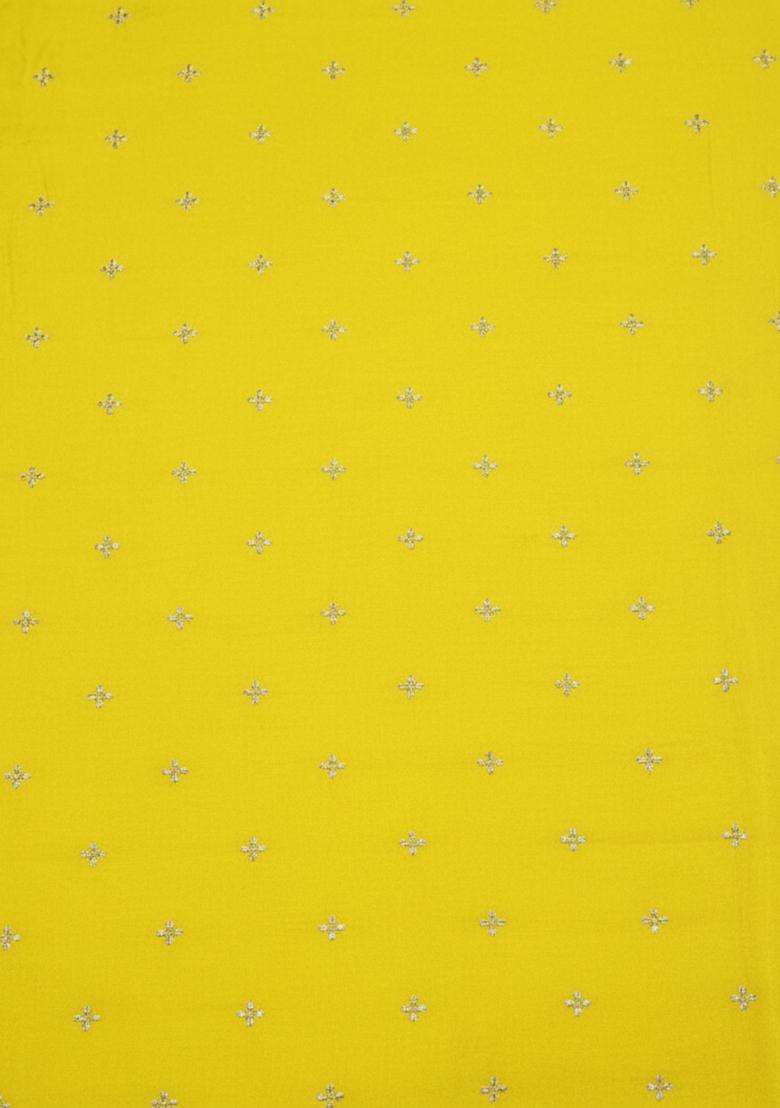Lemon Yellow Embroidery Orgenza Anarkali Set - Indya