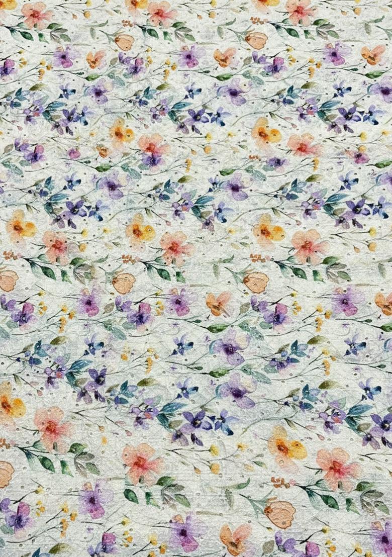 Off White Jacquard Georgette Sharara Set - Indya