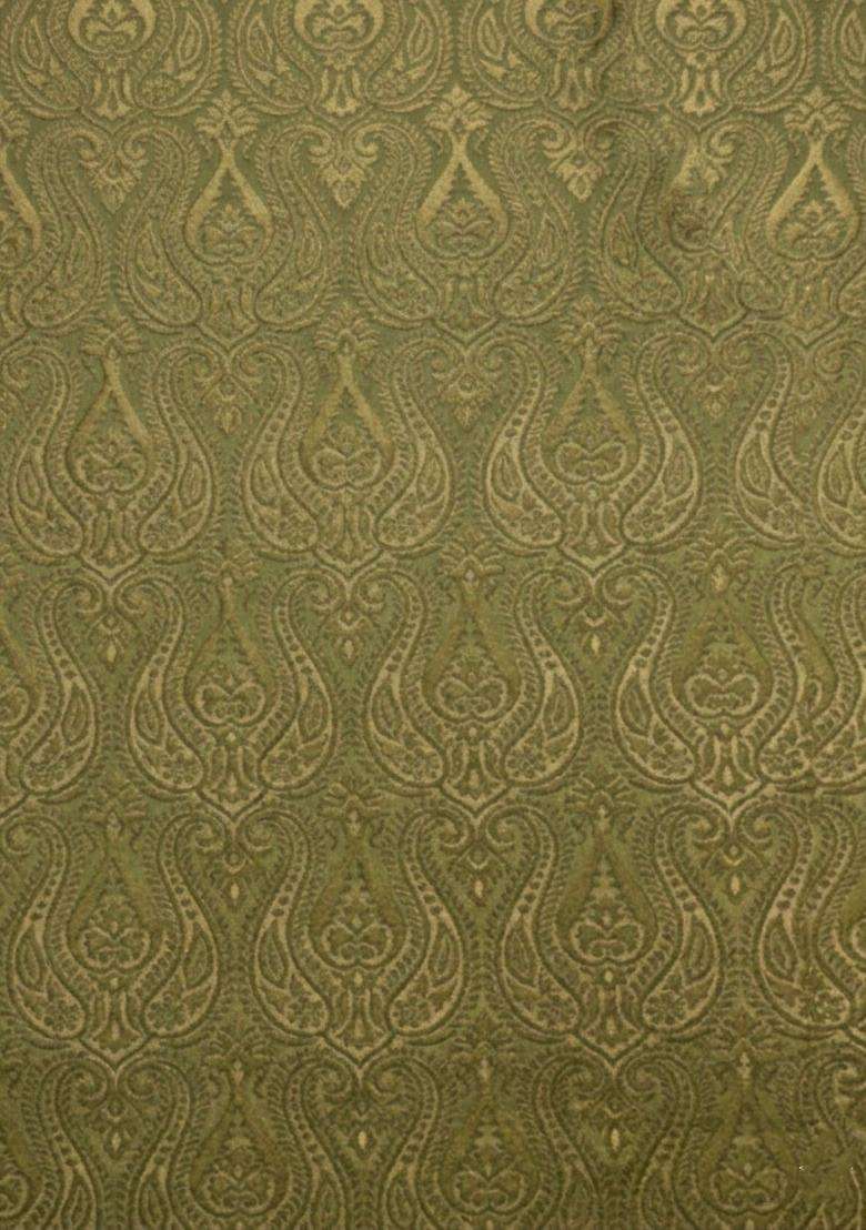Olive Green Jacquard Silk Sharara set - Indya