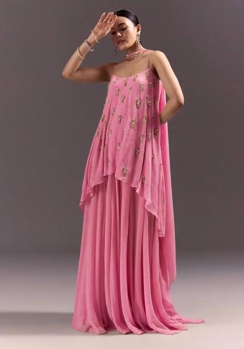 Pink Chinon Handwork Fusion Set