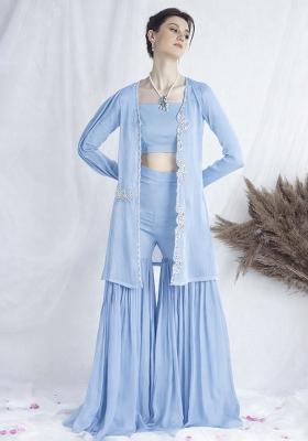 Mist Blue Chinon Handwork Fusion Set