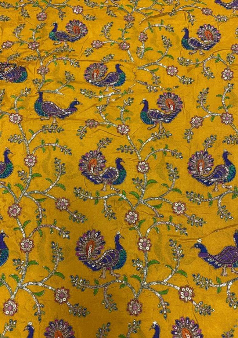 Mustard Floral Print Crepe Sharara Set - Indya