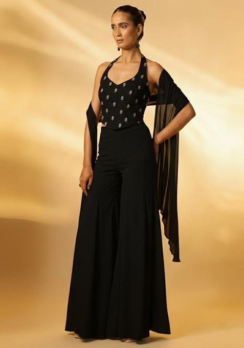 Black Sequin Chinon Fusion Set