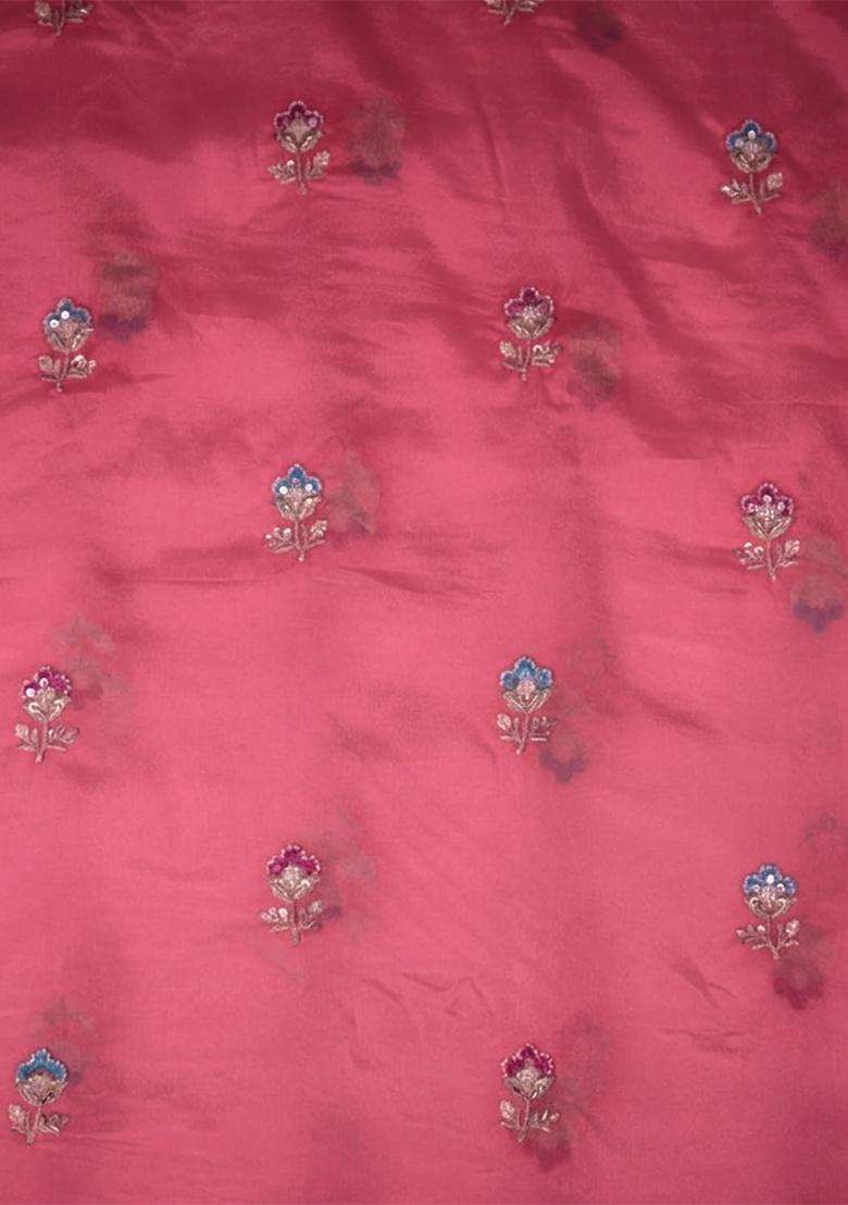 Pink Sequin Chinon Fusion Set - Indya