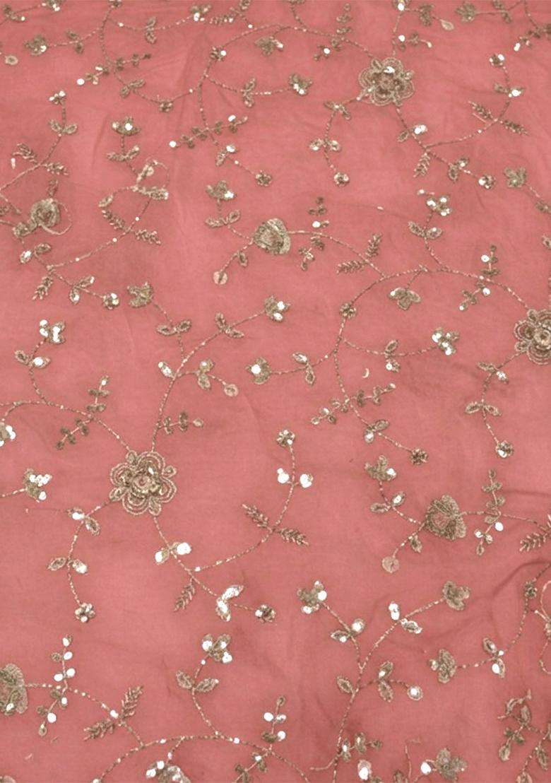 Pink Sequin Crepe Sharara Set - Indya