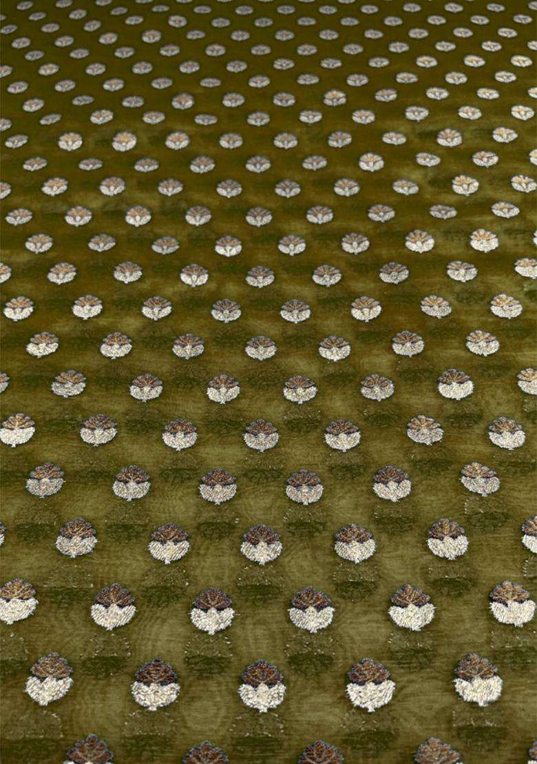 Olive Chanderi Sharara Set - Indya
