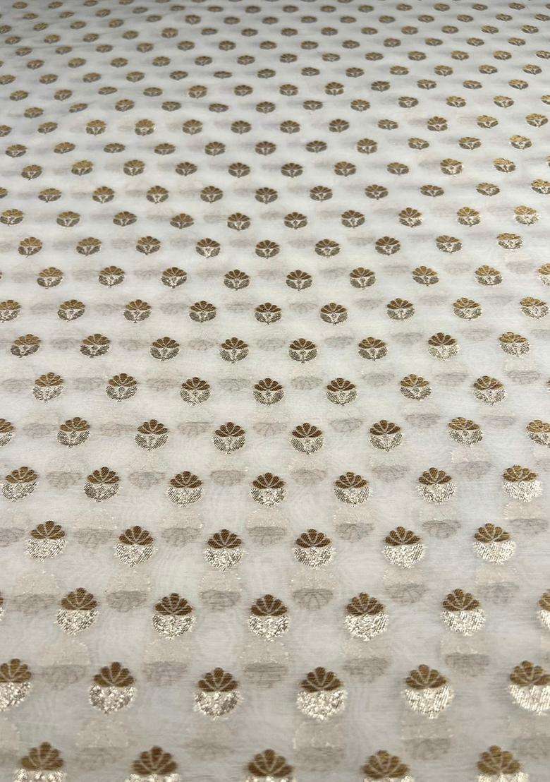 White Chanderi Sharara Set - Indya