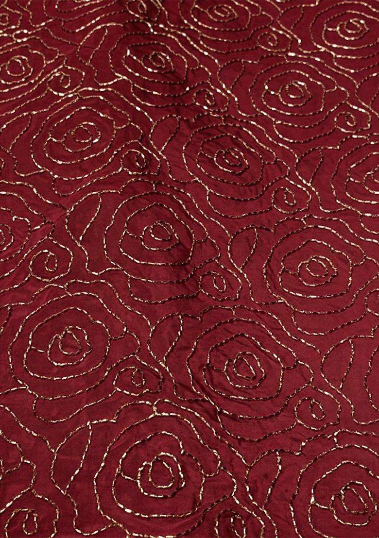 Red Sequin Shimmer Sharara Set - Indya