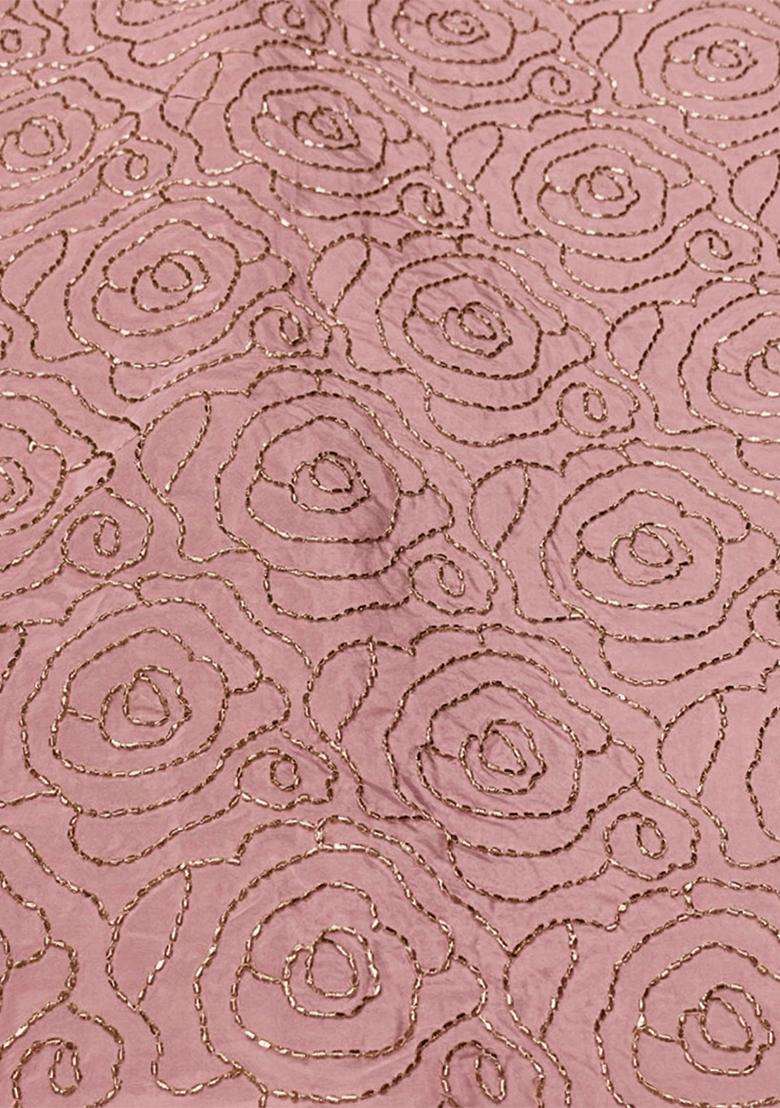 Rose Pink Sequin Shimmer Sharara Set - Indya