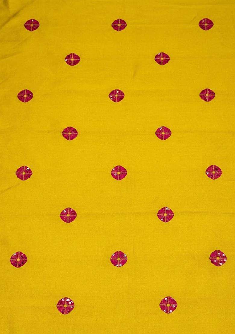 Mustard Printed Satin Kurta Set - Indya