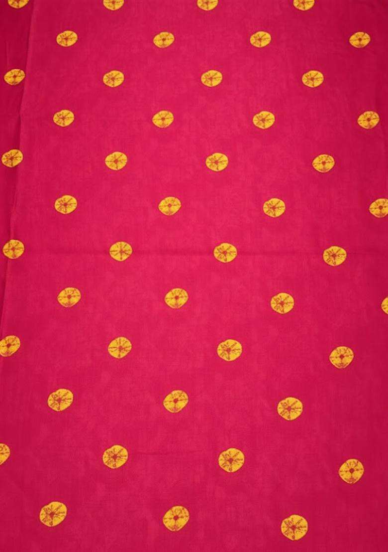 Pink Printed Satin Kurta Set - Indya