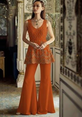 Orange Sequin Shimmer Fusion Set