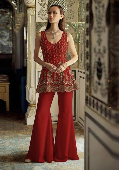 Royal Red Sequin Shimmer Fusion Set