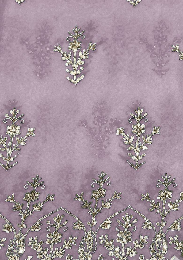 Lavender Sequin Shimmer Sharara Set - Indya