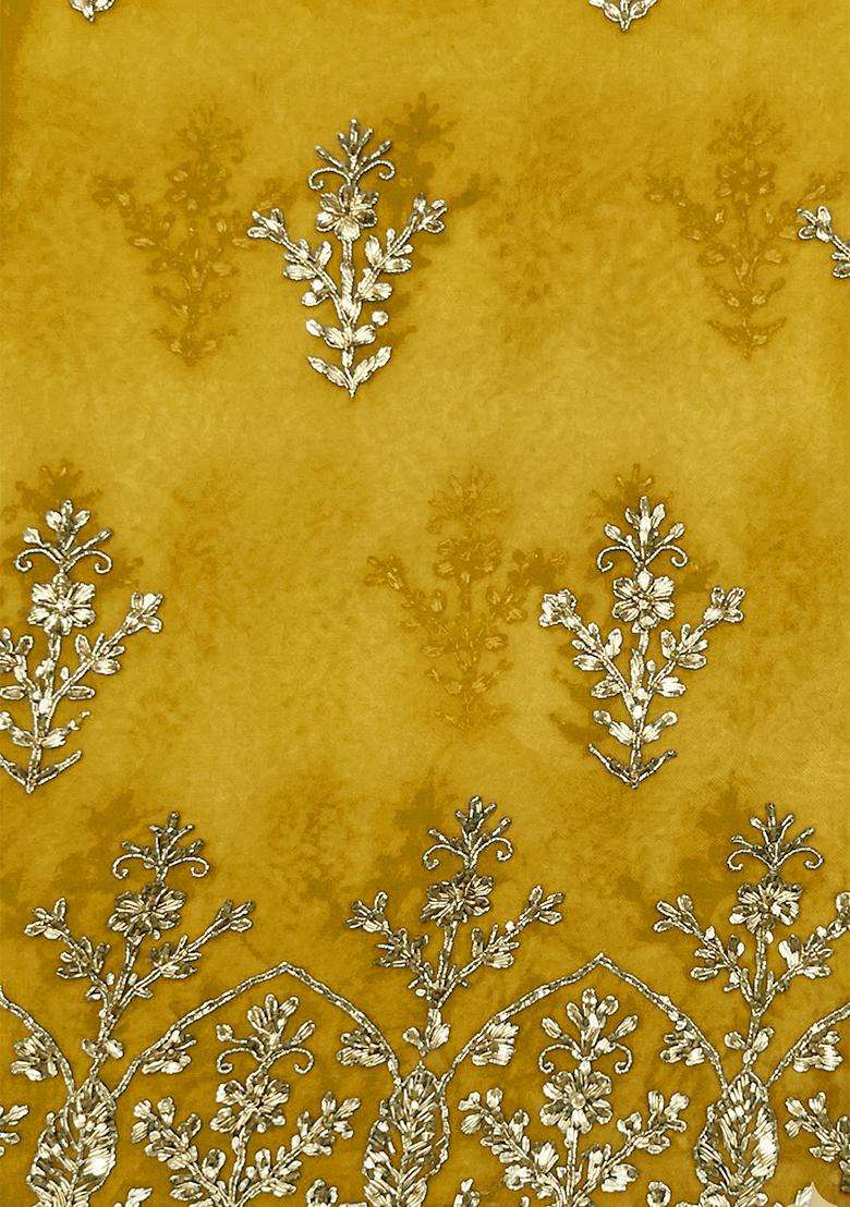 Yellow Sequin Shimmer Sharara Set - Indya