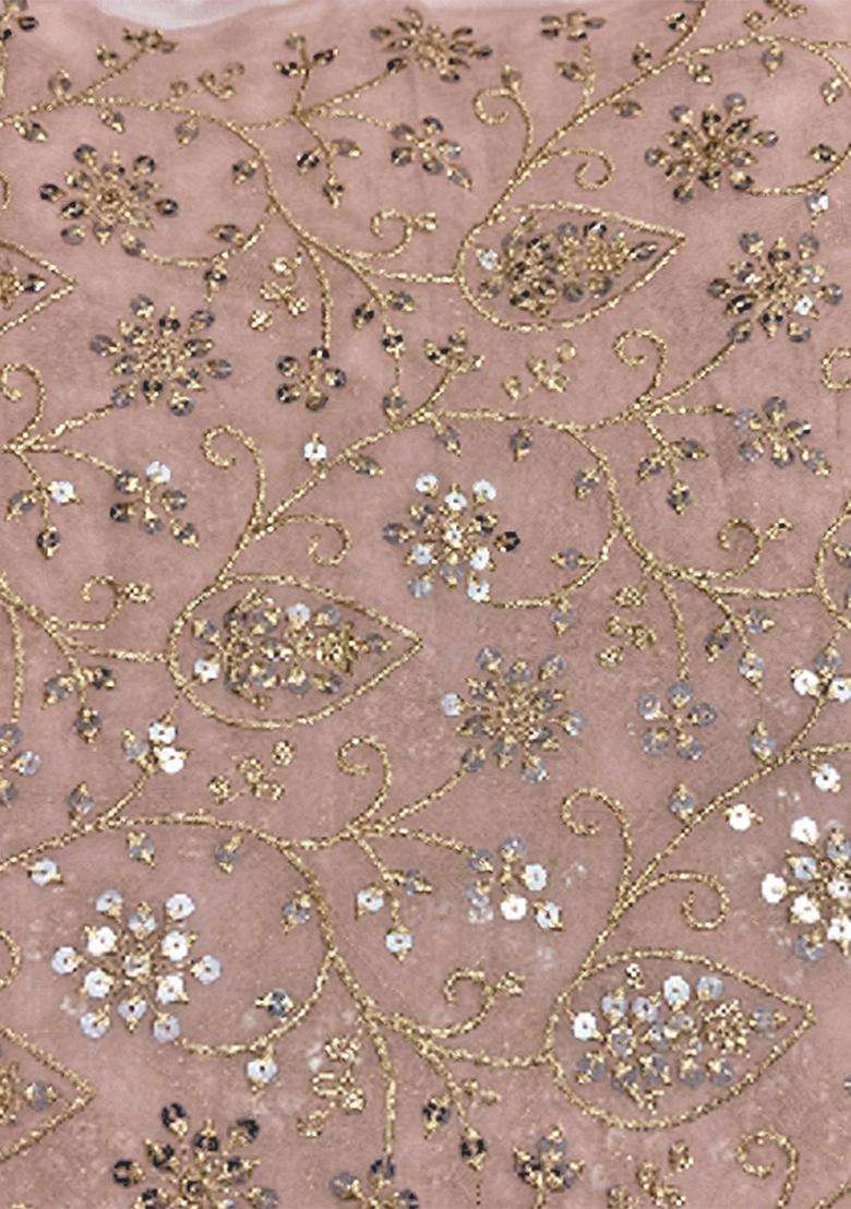 Blush Pink Sequin Net Sharara Set - Indya