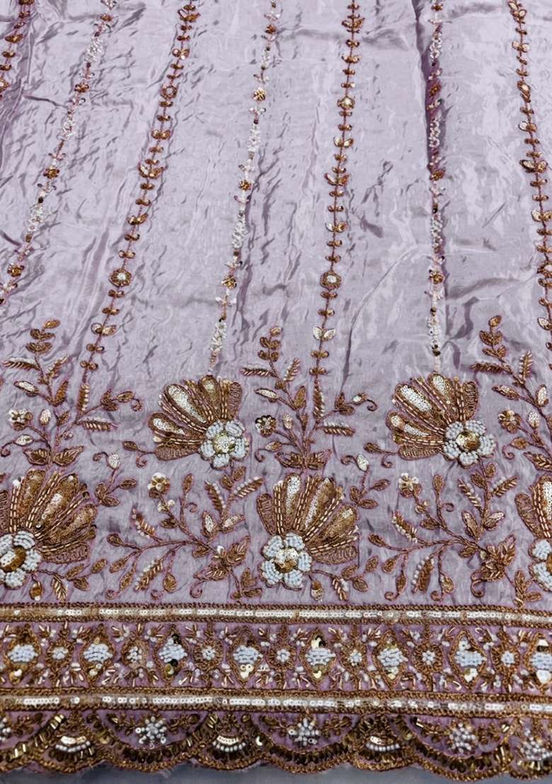 Lavender Sequin Shimmer Sharara Set - Indya