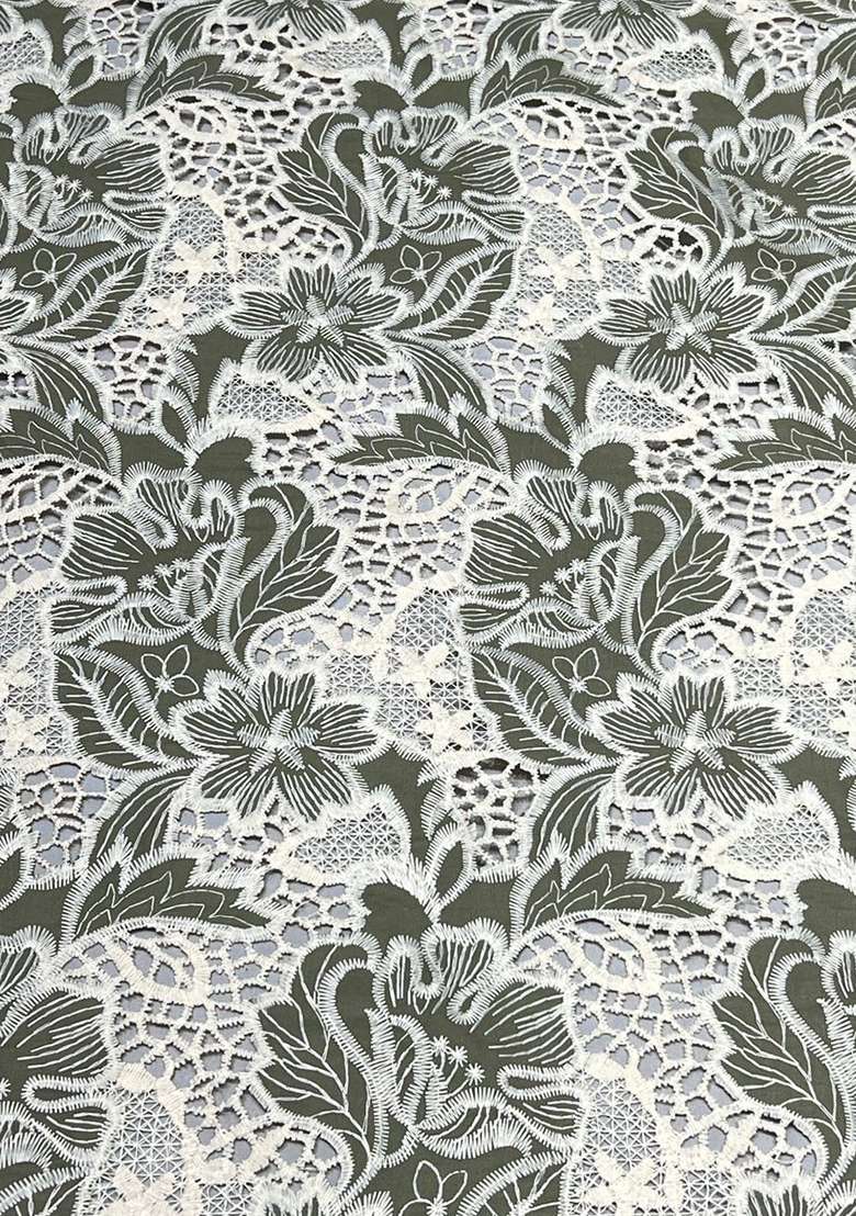 Steel Grey Embroidered Cotton Sharara Set - Indya