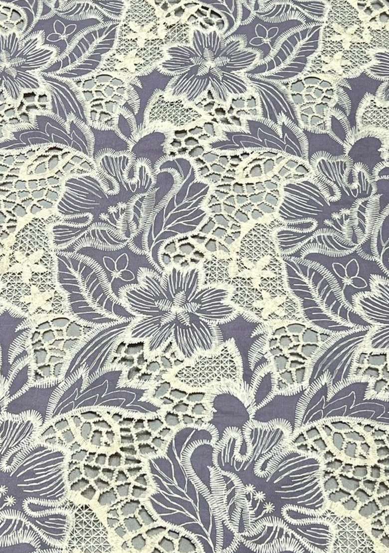 Lavender Embroidered Cotton Sharara Set - Indya
