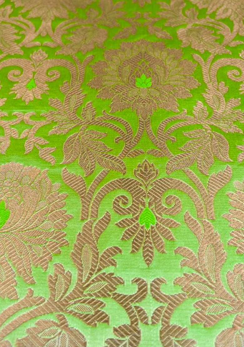 Olive Green Brocade Sharara Set - Indya